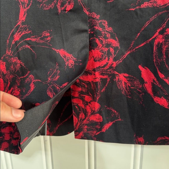 NWT JF J.Ferrar Red and Black Floral Blazer Mens 42 Short - Picture 7 of 9